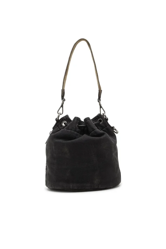 multi-pkts bucket x Geantă tip sac cu multiple buzunare din denim spălat multi-pkts bucket x Geantă tip sac cu multiple buzunare din denim spălat