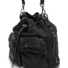 multi-pkts bucket x Geantă tip sac cu multiple buzunare din denim spălat multi-pkts bucket x Geantă tip sac cu multiple buzunare din denim spălat