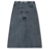 o-alline Fustă midi din jersey cu aspect denim