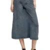 o-alline Fustă midi din jersey cu aspect denim