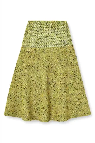 o-grace-mix Fustă bouclé cu talie din lycra