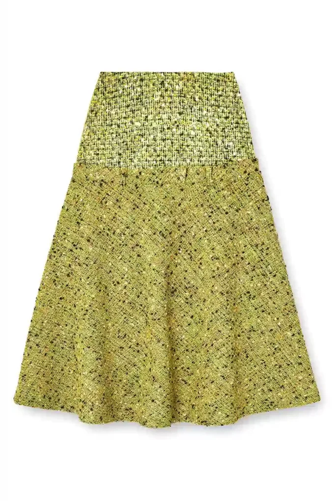 o-grace-mix Fustă bouclé cu talie din lycra