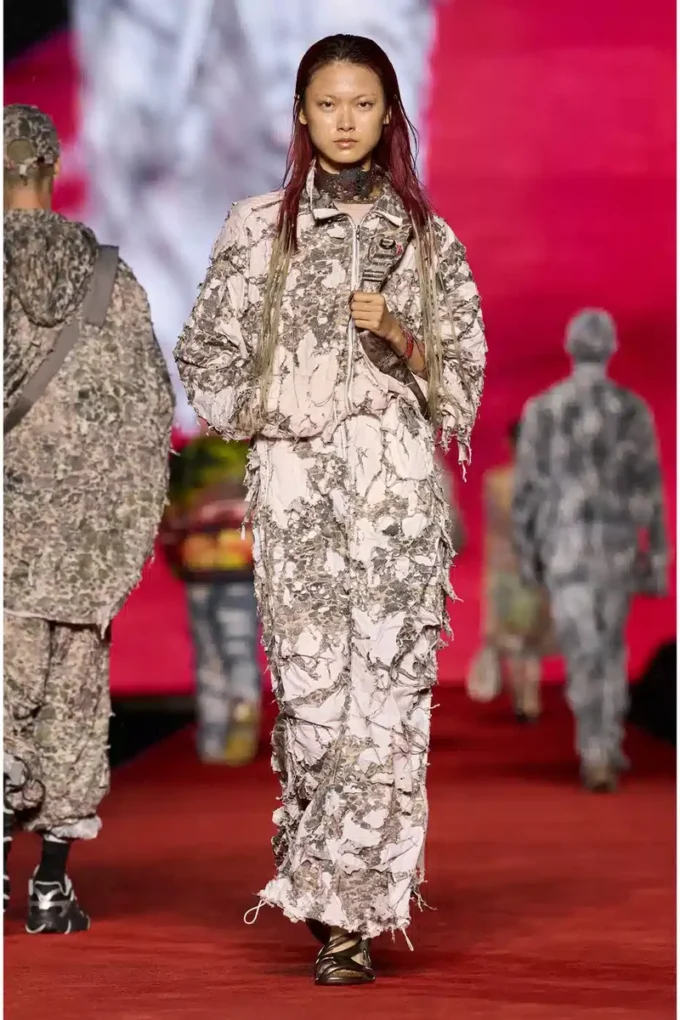 o-hockys Fustă lungă cu strat camuflat distrus o-hockys Fustă lungă cu strat camuflat distrus