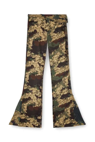 p-affal Pantaloni jazz cu imprimeuri camuflaj mixte