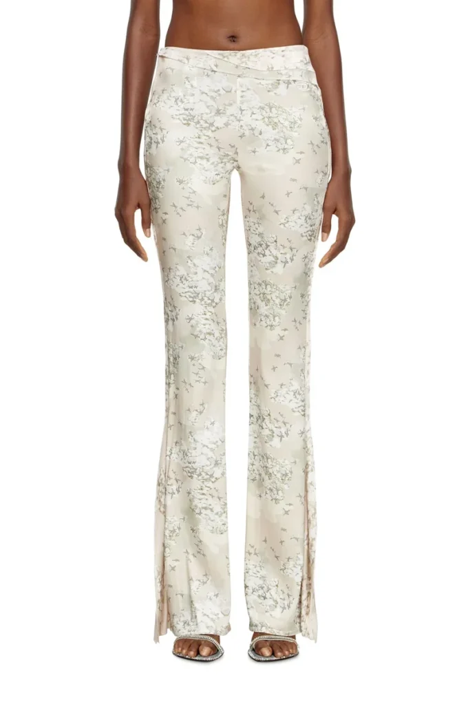 p-affal Pantaloni jazz cu imprimeuri camuflaj mixte