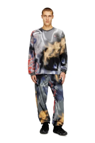 p-arelion Pantaloni din nailon cu imprimeu integral
