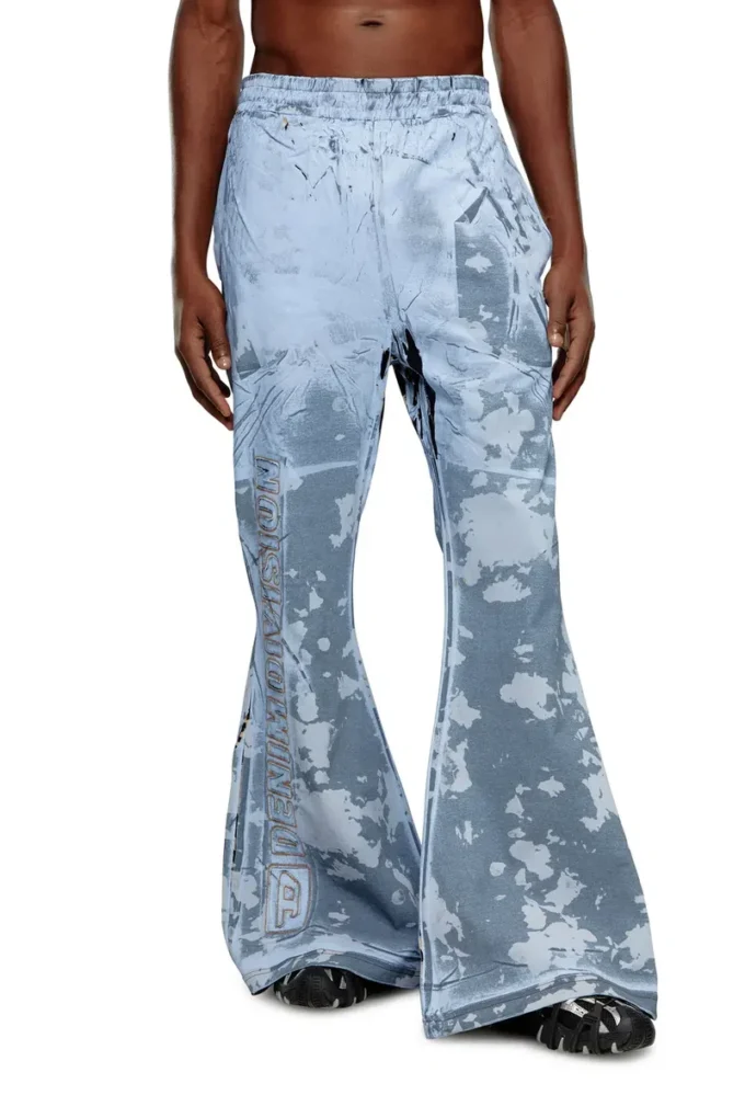 p-belb-p1 Pantaloni de trening evazați din jersey acoperit p-belb-p1 Pantaloni de trening evazați din jersey acoperit