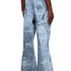 p-belb-p1 Pantaloni de trening evazați din jersey acoperit p-belb-p1 Pantaloni de trening evazați din jersey acoperit