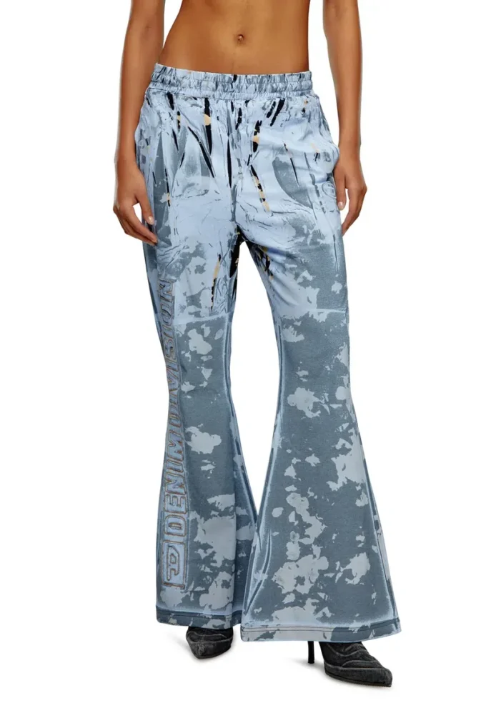 p-belb-p1 Pantaloni de trening evazați din jersey acoperit p-belb-p1 Pantaloni de trening evazați din jersey acoperit