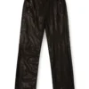 p-bru Pantaloni elastici din piele fiartă