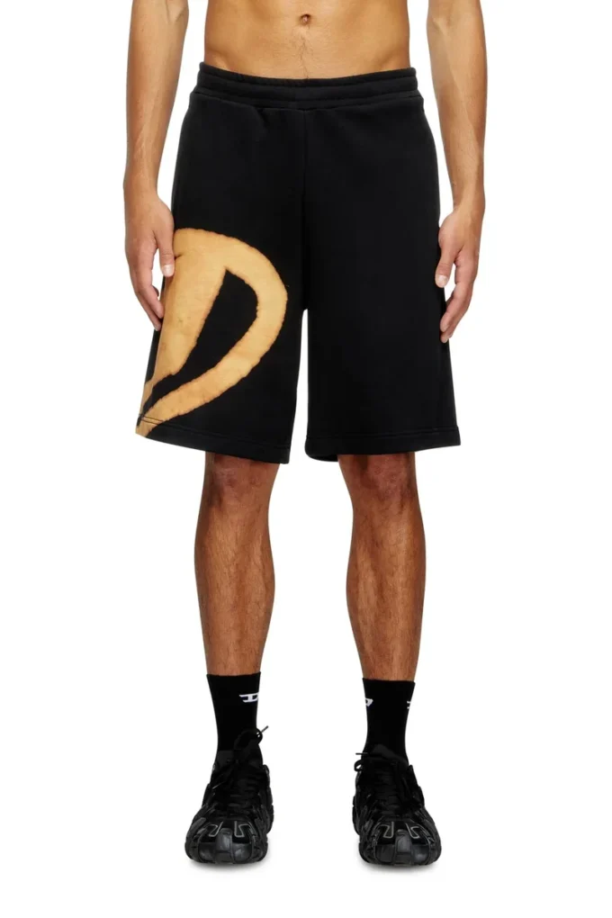 p-crow-bleach Pantaloni scurți din tricou cu logo decolorat p-crow-bleach Pantaloni scurți din tricou cu logo decolorat