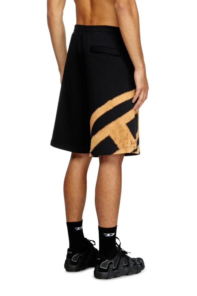 p-crow-bleach Pantaloni scurți din tricou cu logo decolorat p-crow-bleach Pantaloni scurți din tricou cu logo decolorat