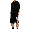 p-crow-div Pantaloni scurți din fleece cu patch maxi cu logo