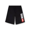p-crow-div Pantaloni scurți din fleece cu patch maxi cu logo