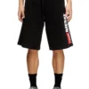 p-crow-div Pantaloni scurți din fleece cu patch maxi cu logo