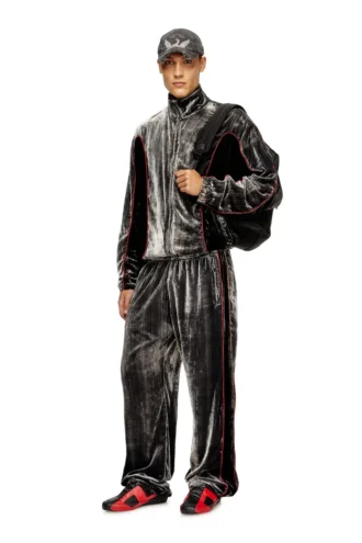 p-hay Pantaloni de trening din catifea tratată