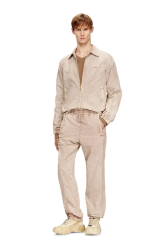 p-iusko-ag Pantaloni din nailon spălat, cu benzi laterale p-iusko-ag Pantaloni din nailon spălat, cu benzi laterale