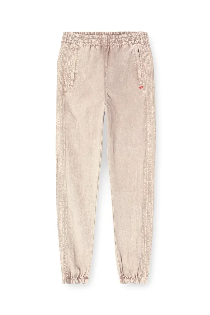 p-iusko-ag Pantaloni din nailon spălat, cu benzi laterale p-iusko-ag Pantaloni din nailon spălat, cu benzi laterale