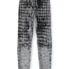 p-labis Pantaloni elastici din devoré cu model houndstooth p-labis Pantaloni elastici din devoré cu model houndstooth