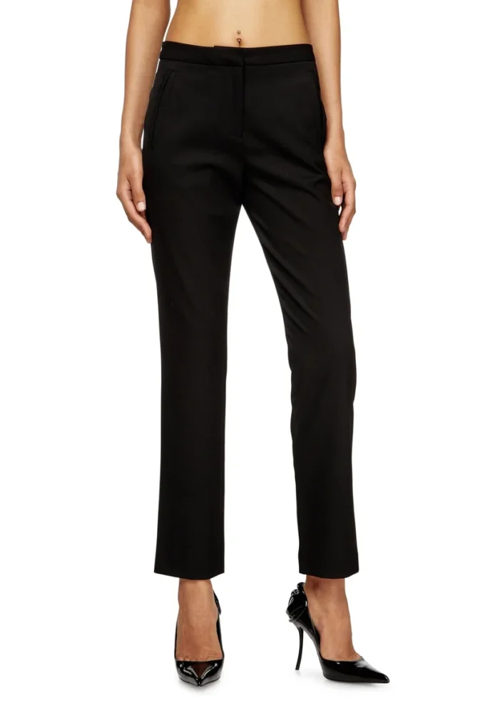p-lacer-r2 Pantaloni din amestec de lână cu buzunare aplicate p-lacer-r2 Pantaloni din amestec de lână cu buzunare aplicate