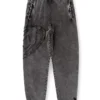 p-marky-den Pantaloni de trening din bumbac organic cu patch oval D p-marky-den Pantaloni de trening din bumbac organic cu patch oval D