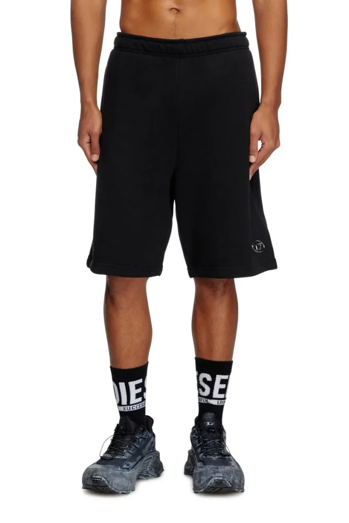 p-marshy-od Pantaloni scurți din bumbac cu logo oval argintiu p-marshy-od Pantaloni scurți din bumbac cu logo oval argintiu