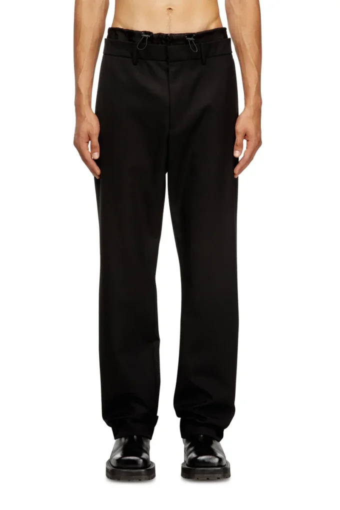 p-owers Pantaloni din amestec de lână cu talie elastică p-owers Pantaloni din amestec de lână cu talie elastică