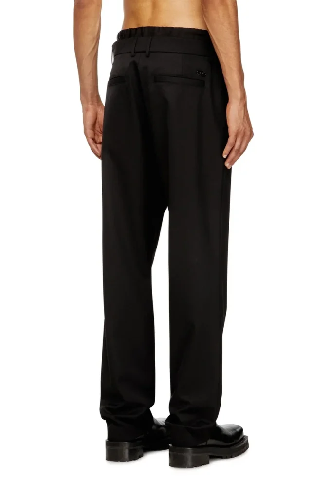 p-owers Pantaloni din amestec de lână cu talie elastică p-owers Pantaloni din amestec de lână cu talie elastică