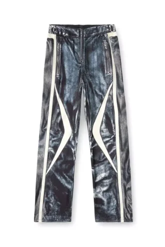 p-theck-bmcz Pantaloni de trening din satin cu imprimeu trompe l’oeil
