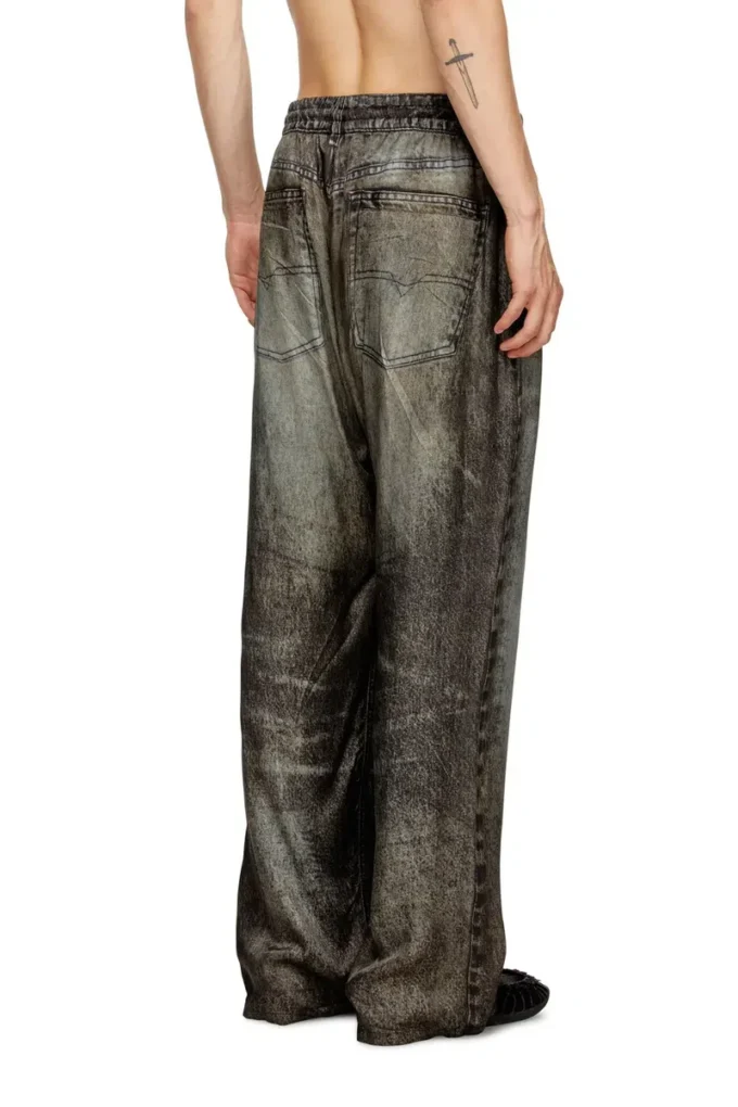 p-theck-lkct Pantaloni elastici din viscoză cu aspect denim p-theck-lkct Pantaloni elastici din viscoză cu aspect denim