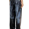 p-thecks-nman Pantaloni din viscoză cu imprimeu biker p-thecks-nman Pantaloni din viscoză cu imprimeu biker
