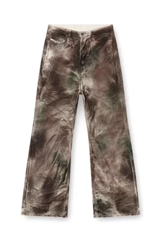 p-thug-pant Pantaloni din pânză camuflaj șifonată