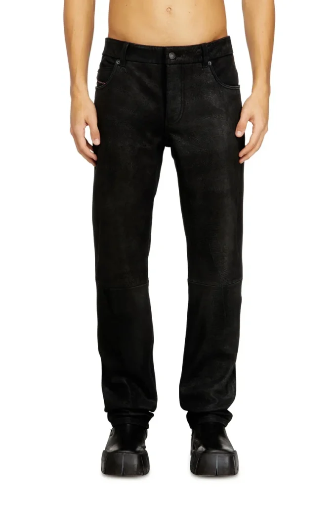 p-vyll-dmbi Pantaloni din piele cu croi jeans p-vyll-dmbi Pantaloni din piele cu croi jeans