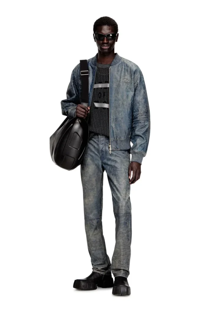 p-vyll-qmbw Pantaloni din piele cu croi jeans p-vyll-qmbw Pantaloni din piele cu croi jeans