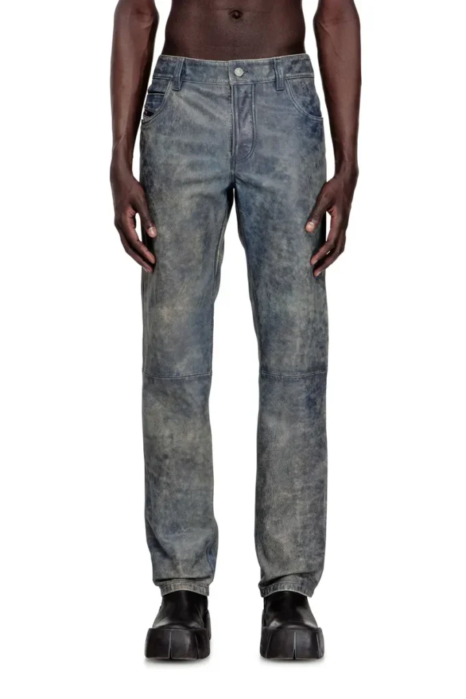 p-vyll-qmbw Pantaloni din piele cu croi jeans p-vyll-qmbw Pantaloni din piele cu croi jeans