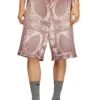 p-warky-short Pantaloni scurți tip waffle cu imprimeu medieval p-warky-short Pantaloni scurți tip waffle cu imprimeu medieval