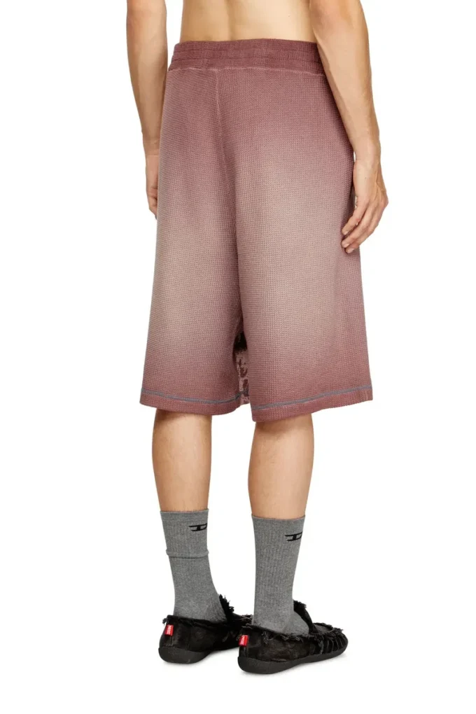 p-warky-short Pantaloni scurți tip waffle cu imprimeu medieval p-warky-short Pantaloni scurți tip waffle cu imprimeu medieval
