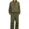 Pantaloni cargo din bumbac cu cusături în P și benzi laterale Pantaloni cargo din bumbac cu cusături în P și benzi laterale