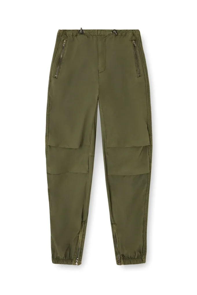 Pantaloni cargo din bumbac cu cusături în P și benzi laterale Pantaloni cargo din bumbac cu cusături în P și benzi laterale
