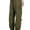 Pantaloni cargo din bumbac cu cusături în P și benzi laterale Pantaloni cargo din bumbac cu cusături în P și benzi laterale