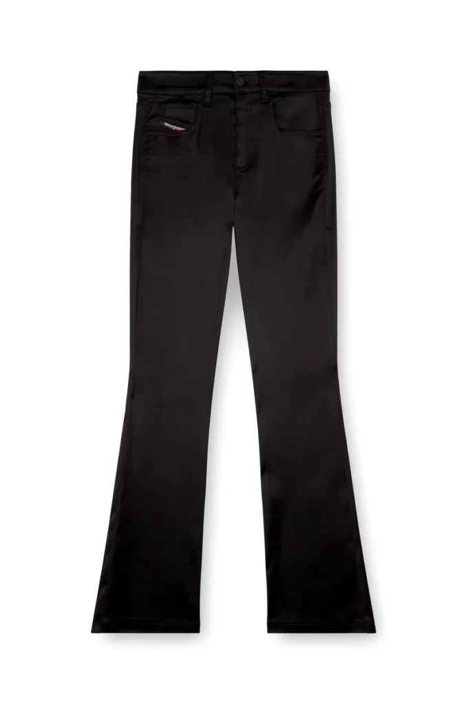 pantaloni cu 5 buzunare din satin elastic pantaloni cu 5 buzunare din satin elastic