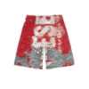 Pantaloni scurți cu logo p-eel din jersey distrus Pantaloni scurți cu logo p-eel din jersey distrus
