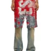 Pantaloni scurți cu logo p-eel din jersey distrus Pantaloni scurți cu logo p-eel din jersey distrus