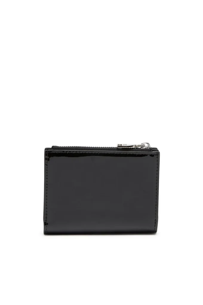 Play bi-fold zip ii Portofel mic din piele lucioasă