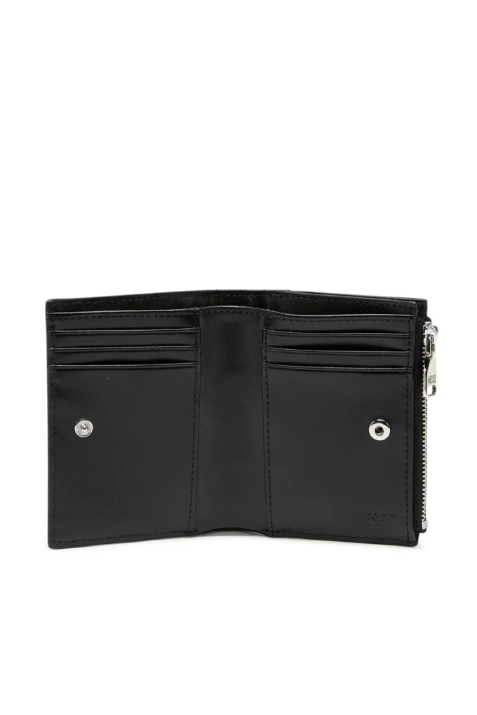 Play bi-fold zip ii Portofel mic din piele lucioasă