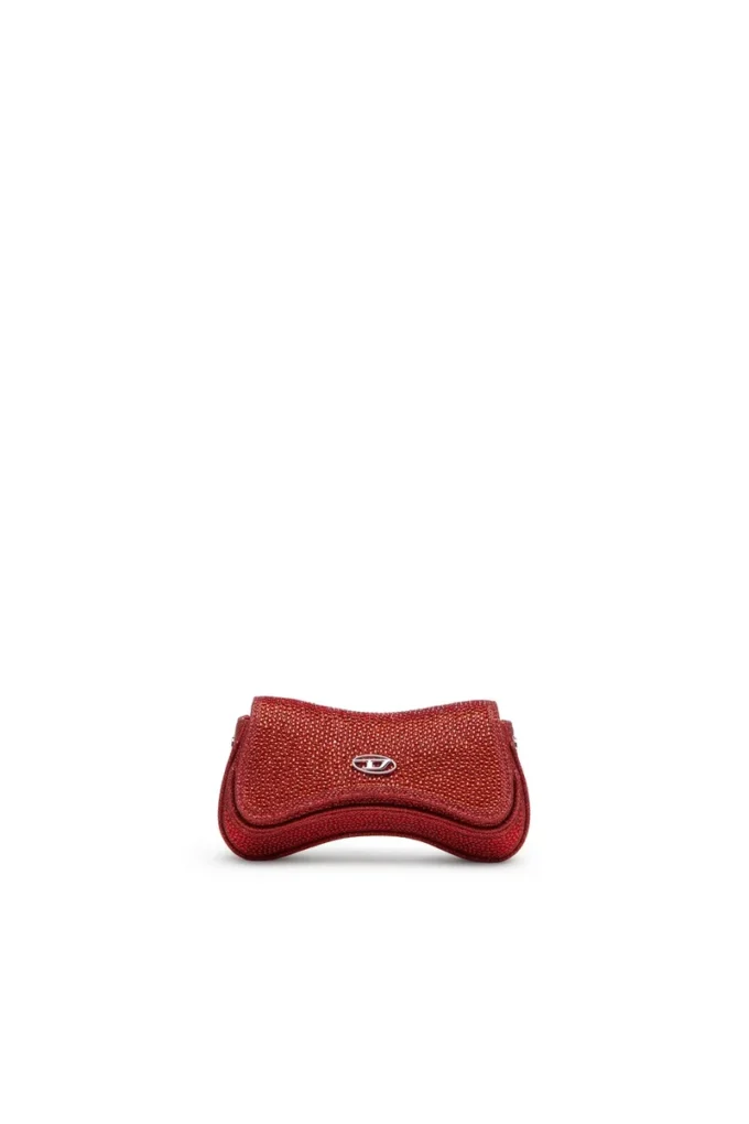 play crossbody xs Geantă crossbody Play-Mini din Lurex cristal