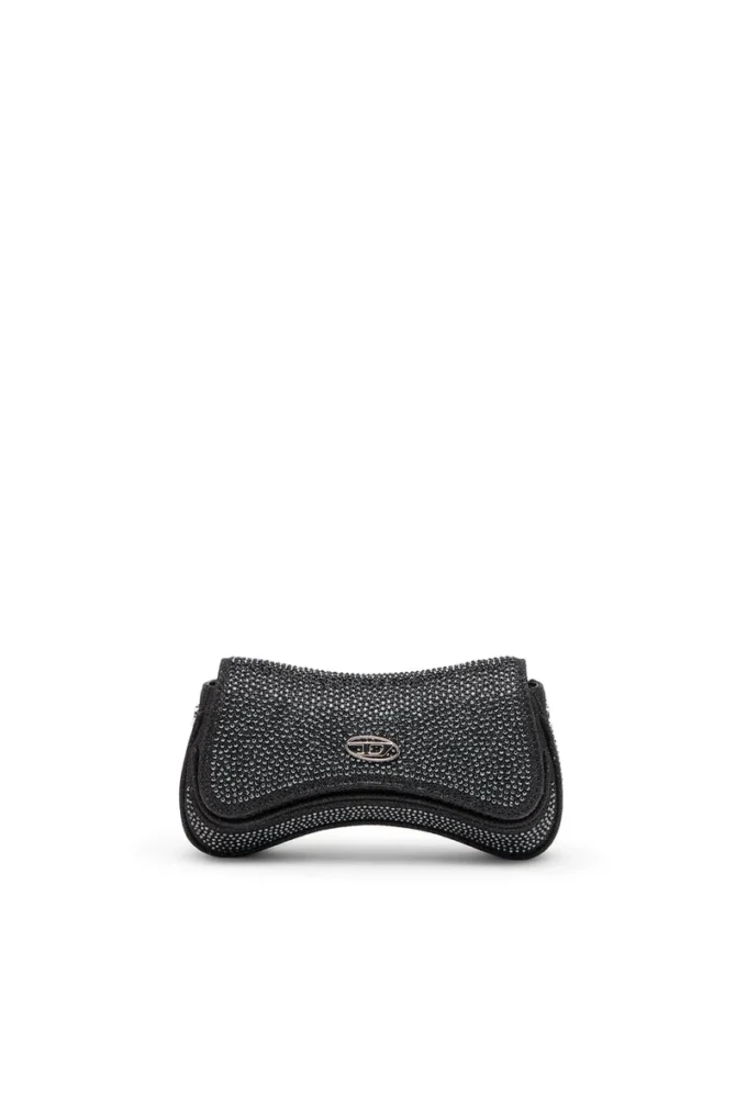 play crossbody xs Geantă crossbody Play-Mini din Lurex cristal