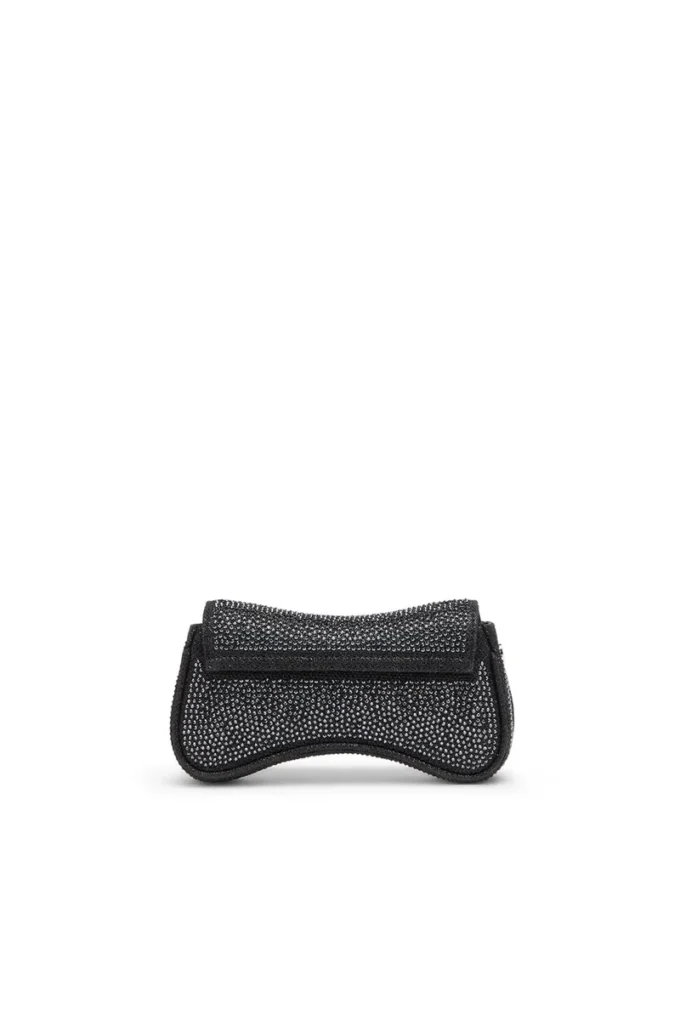 play crossbody xs Geantă crossbody Play-Mini din Lurex cristal