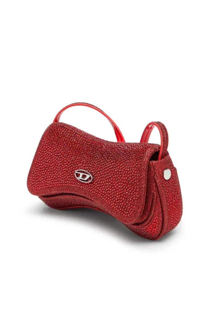 play crossbody xs Geantă crossbody Play-Mini din Lurex cristal