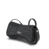 play crossbody xs Geantă crossbody Play-Mini din Lurex cristal